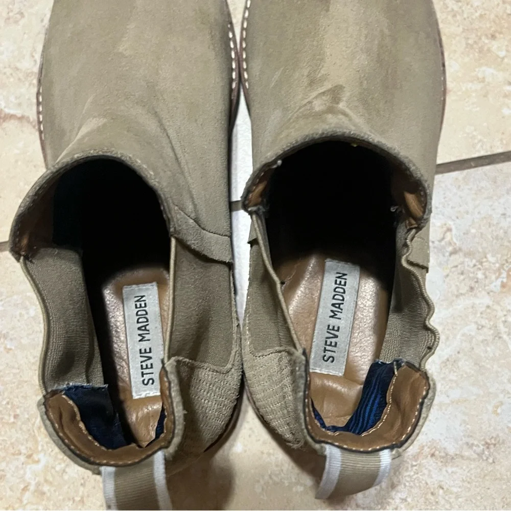 Steve Madden Beige Suede Boots US9 Men No Original Box